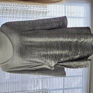 Soft Surroundings Black and White Striped Top